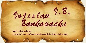 Vojislav Bankovački vizit kartica